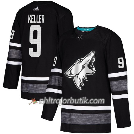 Män Ishockey Arizona Coyotes tröja Clayton Keller 9 Svart 2019 All-Star Adidas Authentic
